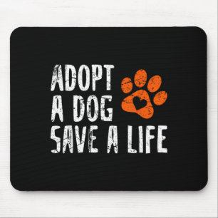 Alfombrilla De Ratón Adoptar Perro Retro Salvar Vida Rescate Animal Ama