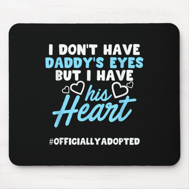 Alfombrilla De Ratón Adoption Announcement Day Family Dad Heart  (Frente)