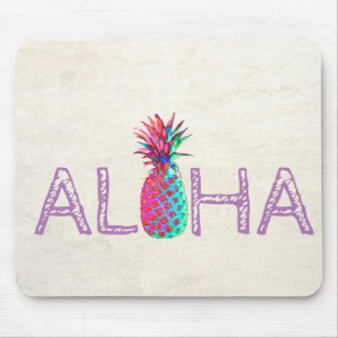 Alfombrilla De Ratón Adorable Aloha Hawaiian Pineapple