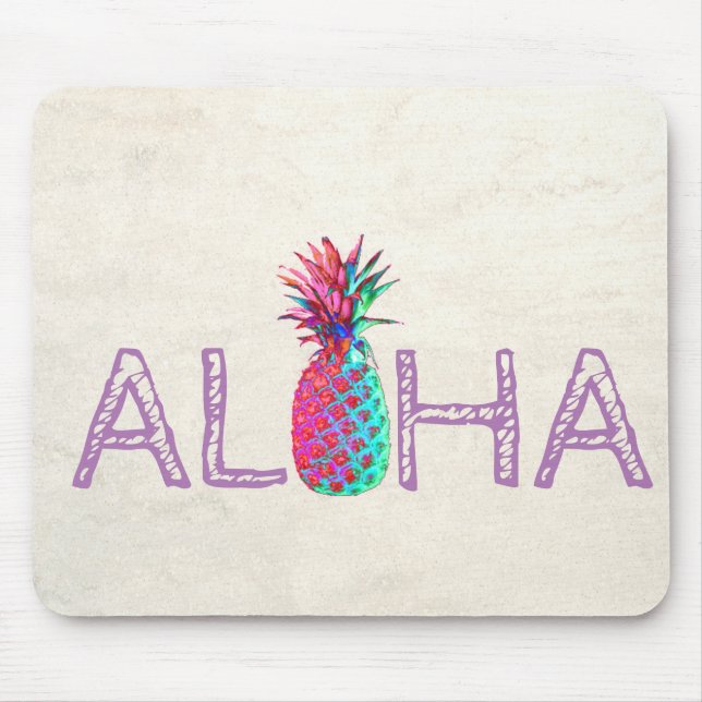 Alfombrilla De Ratón Adorable Aloha Hawaiian Pineapple (Frente)