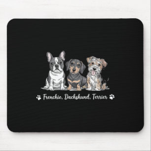 Alfombrilla De Ratón Adorable Dog Trio Art