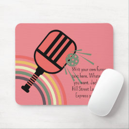 Alfombrilla De Ratón Adorable Pickleball clásico retro rayado Rosa