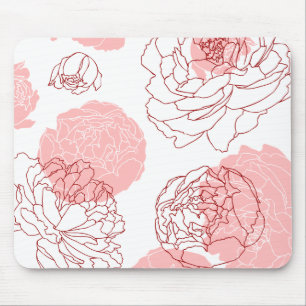 Alfombrilla De Ratón Adorno Mousepad del Peony