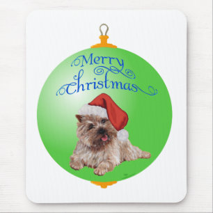 Alfombrilla De Ratón Adornos de Navidad de Terrier Cairn