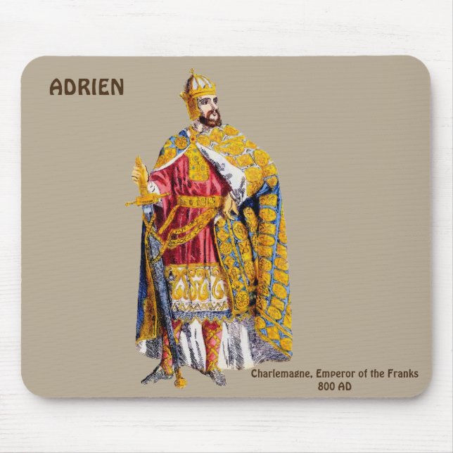 Alfombrilla De Ratón ADRIEN ~ Emperador Charlemagne ~ Personalizado (Frente)