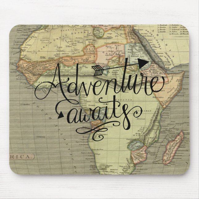 Alfombrilla De Ratón Adventure Awath Old World Map Mouse Pad (Frente)