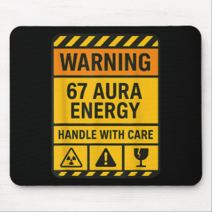 Alfombrilla De Ratón Advertencia 67 Energía Aura Manipular Con Cuidado 