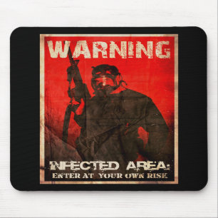 Alfombrilla De Ratón Advertencia: Área infectada Mousepad