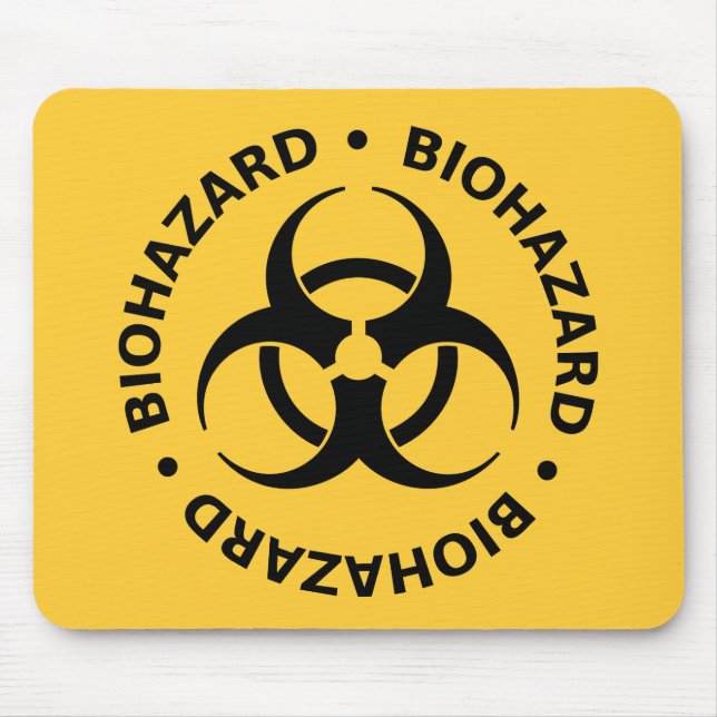 Alfombrilla De Ratón Advertencia del Biohazard (Frente)