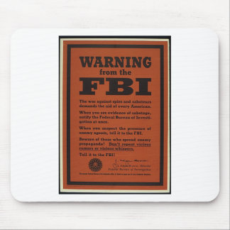 Alfombrilla De Ratón Advertencia del FBI