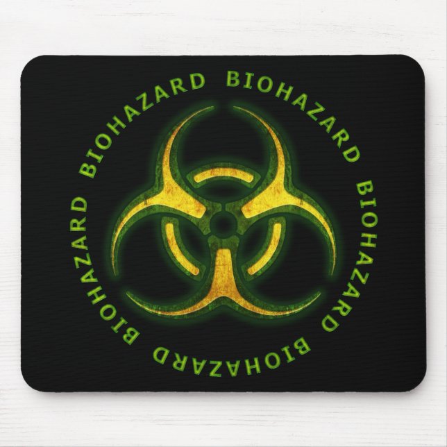Alfombrilla De Ratón Advertencia del zombi del Biohazard (Frente)