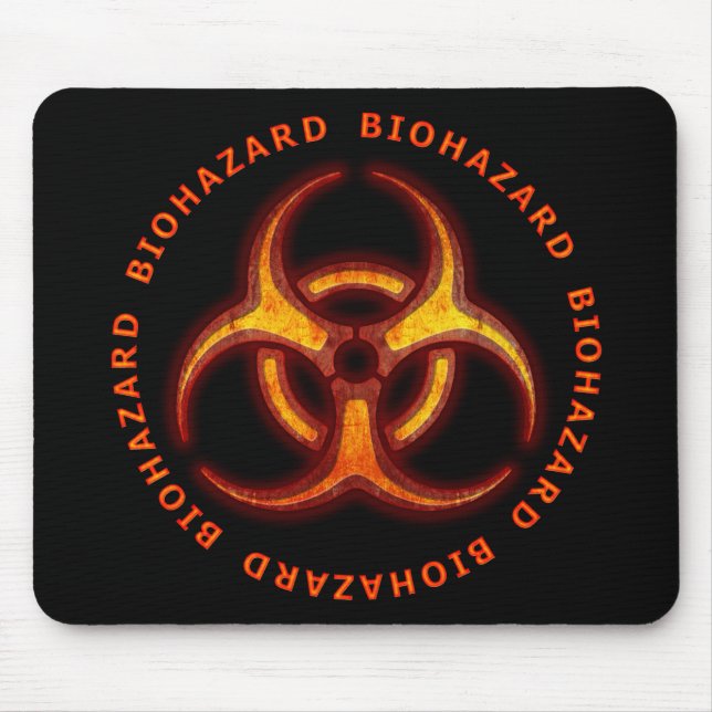 Alfombrilla De Ratón Advertencia del zombi del Biohazard (Frente)
