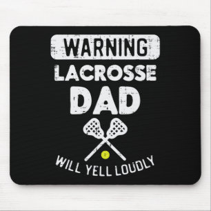 Alfombrilla De Ratón Advertencia Grita Papá Lacrosse Divertido Lax Depo