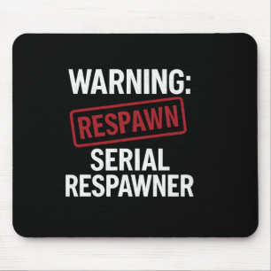 Alfombrilla De Ratón Advertencia Respawner Serial Sello Rojo Gamer Gear