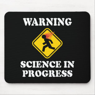 Alfombrilla De Ratón Advertencia Señal de Ciencia en Progreso - Científ