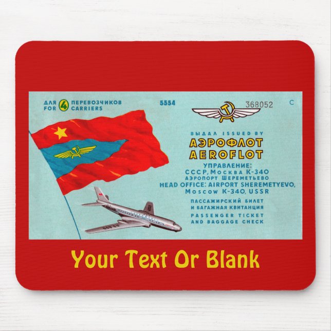 Alfombrilla De Ratón Aeroflot Passenger Ticket (Frente)