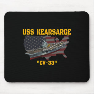 Alfombrilla De Ratón Aeronave Carrier Uss Kearsarge Cv-33 Veterano Día