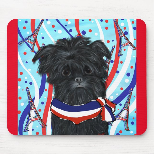 Alfombrilla De Ratón Affenpinscher París (Frente)
