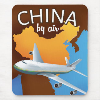Alfombrilla De Ratón Afiche de China por viaje aéreo