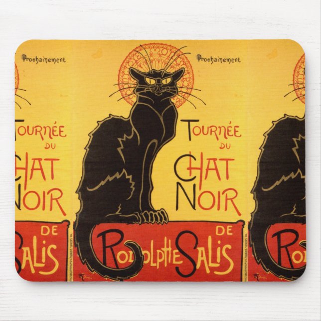Alfombrilla De Ratón Afiche de época de Tournée du Chat Noir (Frente)