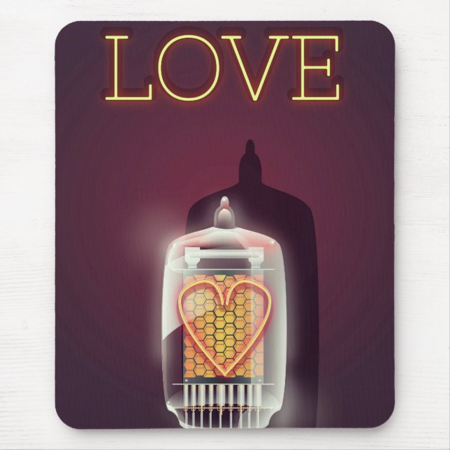 Alfombrilla De Ratón Afiche de la cosecha de Nixie Tube 'Love' (Frente)