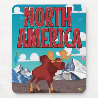 Alfombrilla De Ratón Afiche de personalizado de viajes de Norteamérica.