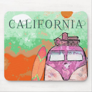 Alfombrilla De Ratón Afiche de viaje de California