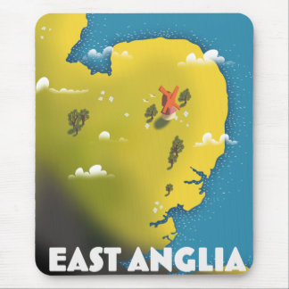 Alfombrilla De Ratón Afiche de viaje de East Anglia. Imprimir lienzo de