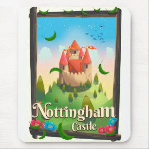 Alfombrilla De Ratón Afiche de viaje del castillo de Nottingham