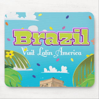 Alfombrilla De Ratón Afiche de viaje del Personalizado de Brasil impres