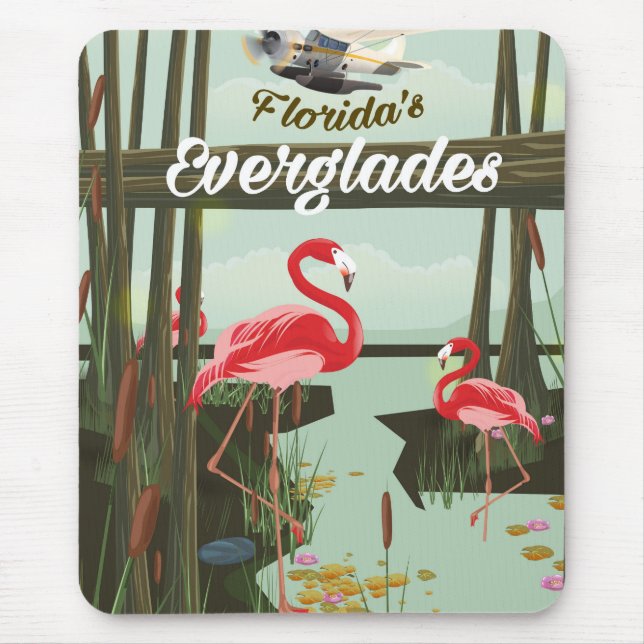 Alfombrilla De Ratón Afiche de viaje del personalizado Everglades de Fl (Frente)