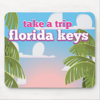 Alfombrilla De Ratón Afiche de viaje por las llaves de Florida