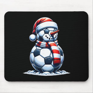 Alfombrilla De Ratón Aficionado de fútbol de Navidad Funny Snowman Sant