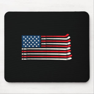 Alfombrilla De Ratón Aficionado Jugador De Hockey Bandera Americana 4 D