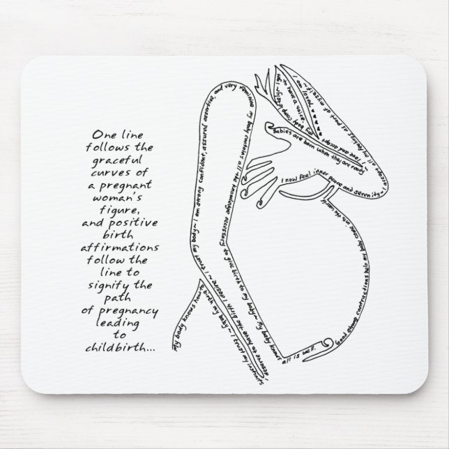 Alfombrilla De Ratón Afirmaciones Mousepad del nacimiento (Frente)