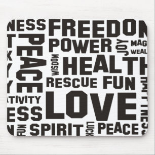 Alfombrilla De Ratón afirmaciones negras - fondo claro