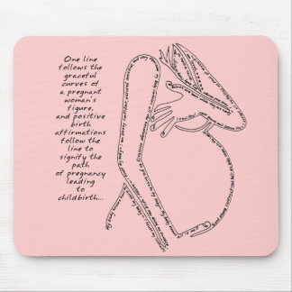 Alfombrilla De Ratón Afirmaciones rosadas Mousepad del nacimiento