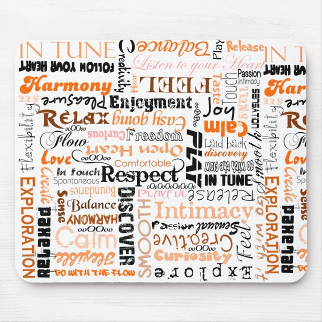 Alfombrilla De Ratón Afirmaciones sacras anaranjadas del positivo de (Frente)