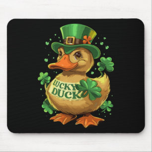 Alfombrilla De Ratón Afortunado Duck Shamrock Funny St Patricks Day Wat