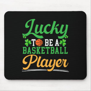Alfombrilla De Ratón Afortunado por ser jugador de Bysketbyll St. Patri