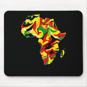 Alfombrilla De Ratón Africa Map Green Yellow Red Proud African Prige Ke