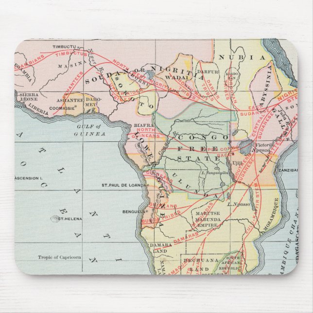 ALFOMBRILLA DE RATÓN ÁFRICA: MAPA, 1894 (Frente)