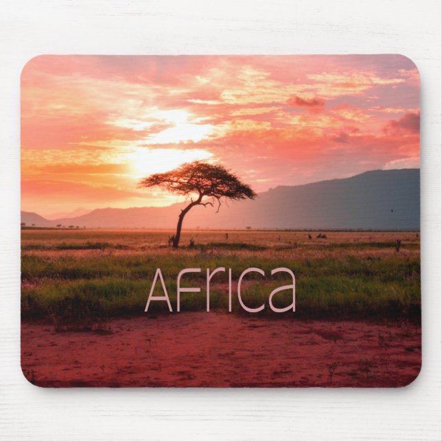 Alfombrilla De Ratón Africa Sunset African (Frente)