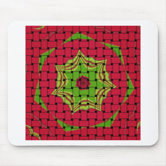 Alfombrilla De Ratón African Lovely Woven red design (Frente)