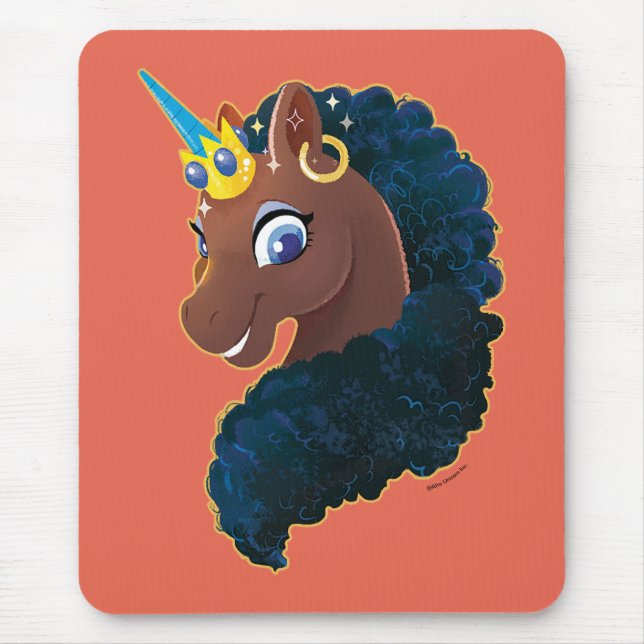 Alfombrilla De Ratón Afro Unicornio | Magico (Frente)