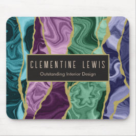 Alfombrilla De Ratón Agante de color de agua de pavo real V1 personaliz