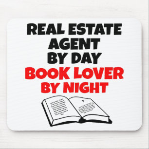 Alfombrilla De Ratón Agente inmobiliario de Lover del libro