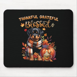 Alfombrilla De Ratón Agradecidos agradecidos Rottweiler Dog Fall Y'al