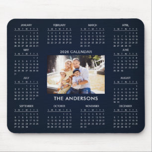 Alfombrilla De Ratón Agrega tu propia foto familiar Calendario 2026