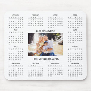 Alfombrilla De Ratón Agrega tu propia foto familiar Calendario 2026